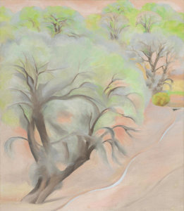 Georgia O'Keeffe - Early Spring Trees Above Irrigation Ditch, Abiquiu, 1950