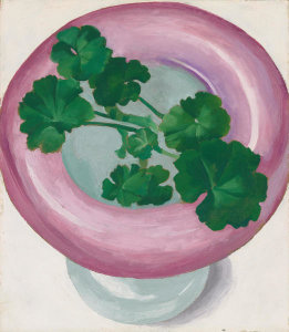 Georgia O'Keeffe - Geranium Leaves in Pink Dish, 1938