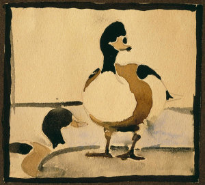 Georgia O'Keeffe - Untitled (Ducks), Scrapbook of UVA, 1912-1916