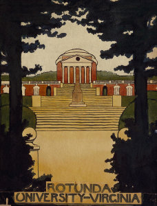 Georgia O'Keeffe - Untitled (Rotunda - University of Virginia), Scrapbook of UVA, 1912-1914