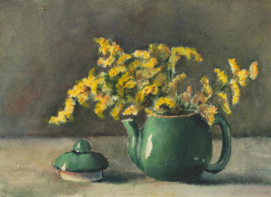 Georgia O'Keeffe - Untitled (Teapot and Flowers), 1903-1905