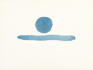 Georgia O'Keeffe - Untitled (Abstraction Blue Circle and Line), 1976-1977