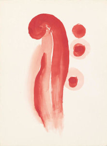 Georgia O'Keeffe - Untitled (Abstraction Orange Curve and Circles), 1970s