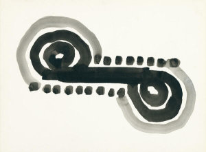 Georgia O'Keeffe - Untitled (Abstraction Black Shapes), 1970s