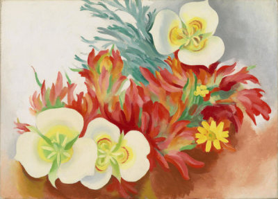 Georgia O'Keeffe - Mariposa Lilies and Indian Paintbrush, 1941