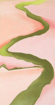 Georgia O'Keeffe - Pink and Green, 1960