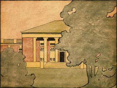 Georgia O'Keeffe - Untitled (Law Building - University of Virginia), 1912-1914