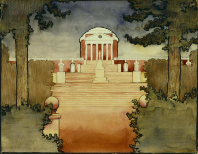 Georgia O'Keeffe - Untitled (Rotunda - University of Virginia) Scrapbook of UVA, 1912-1914