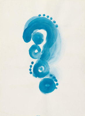 Georgia O'Keeffe - Untilted (Abstraction Blue Curve and Circles), 1970s