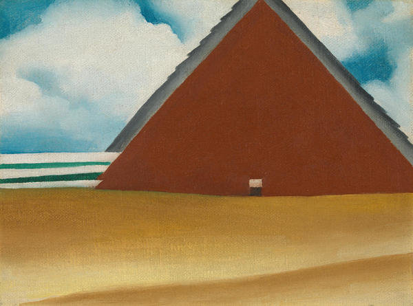 Red Barn in Wheatfield, 1928 by Georgia O'Keeffe - Paper and Canvas